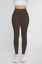 Pantalones deportivos de yoga de alta elasticidad de color sólido para mujer - Jeleey