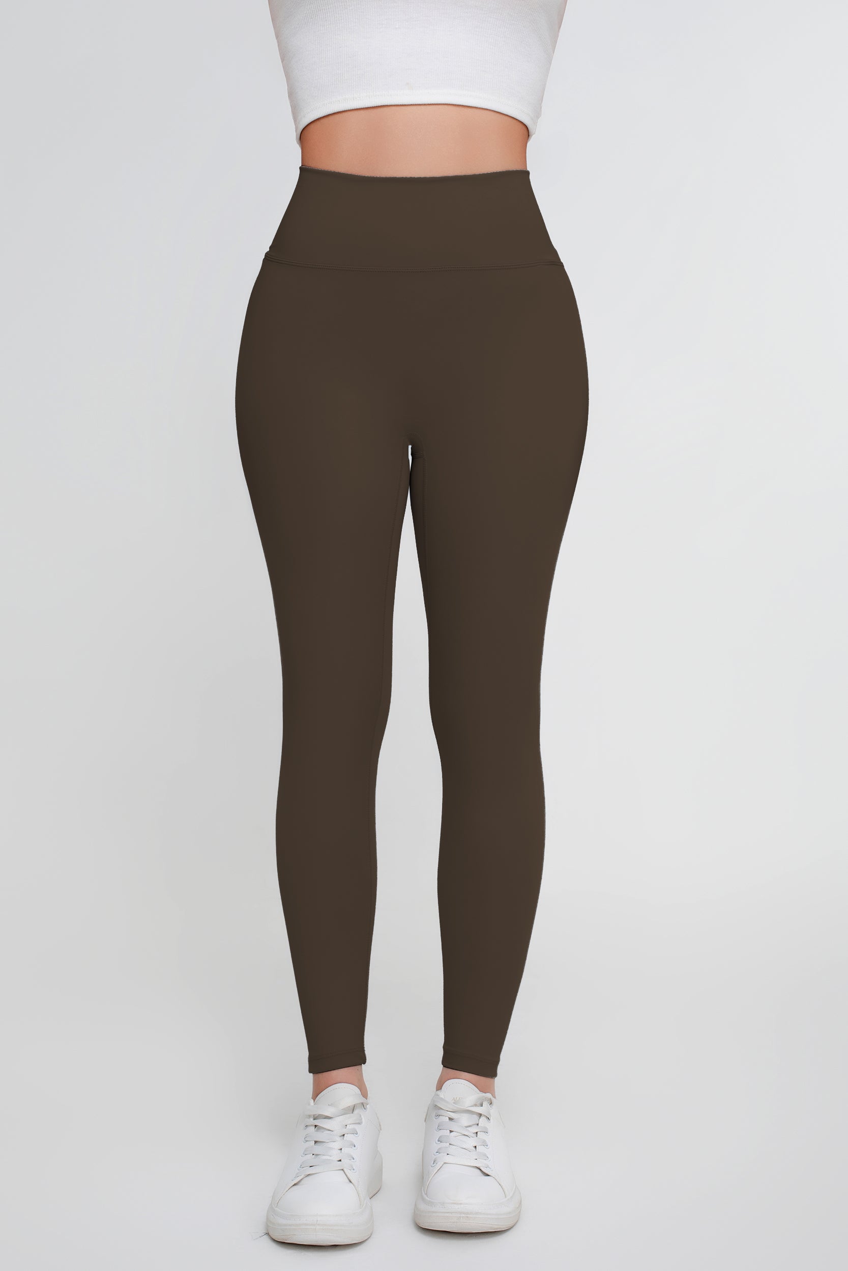 Pantalones deportivos de yoga de alta elasticidad de color sólido para mujer - Jeleey