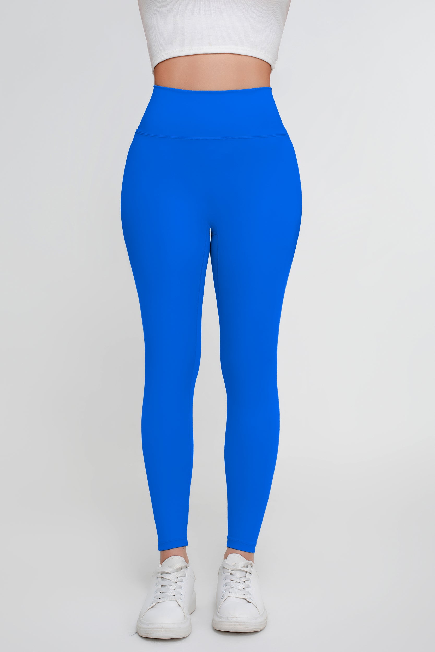 Pantalones deportivos de yoga de alta elasticidad de color sólido para mujer - Jeleey