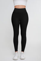 Pantalones deportivos de yoga de alta elasticidad de color sólido para mujer - Jeleey