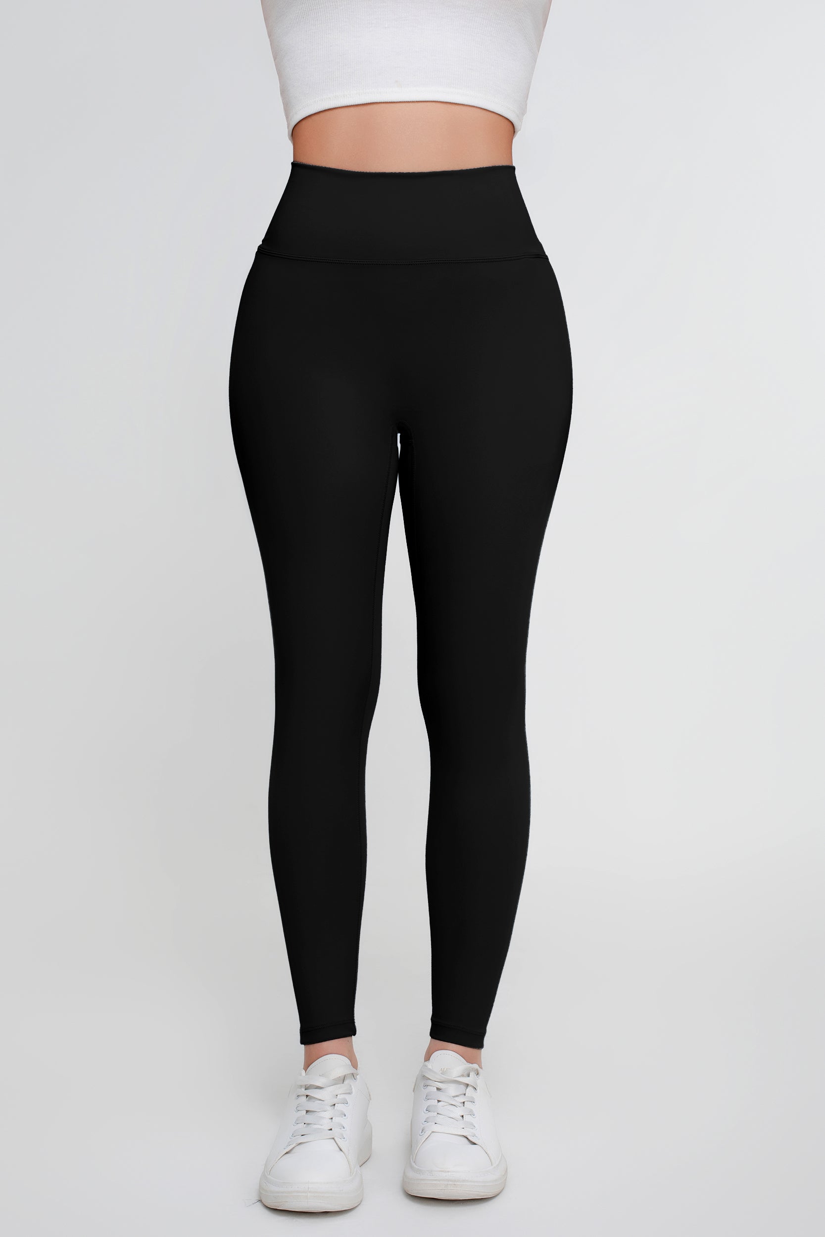 Pantalones deportivos de yoga de alta elasticidad de color sólido para mujer - Jeleey
