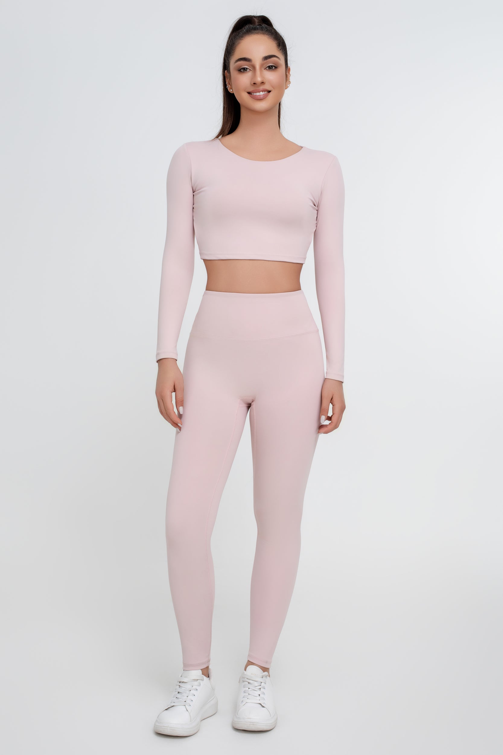 Traje deportivo de yoga sin espalda de color sólido para mujer - Jeleey