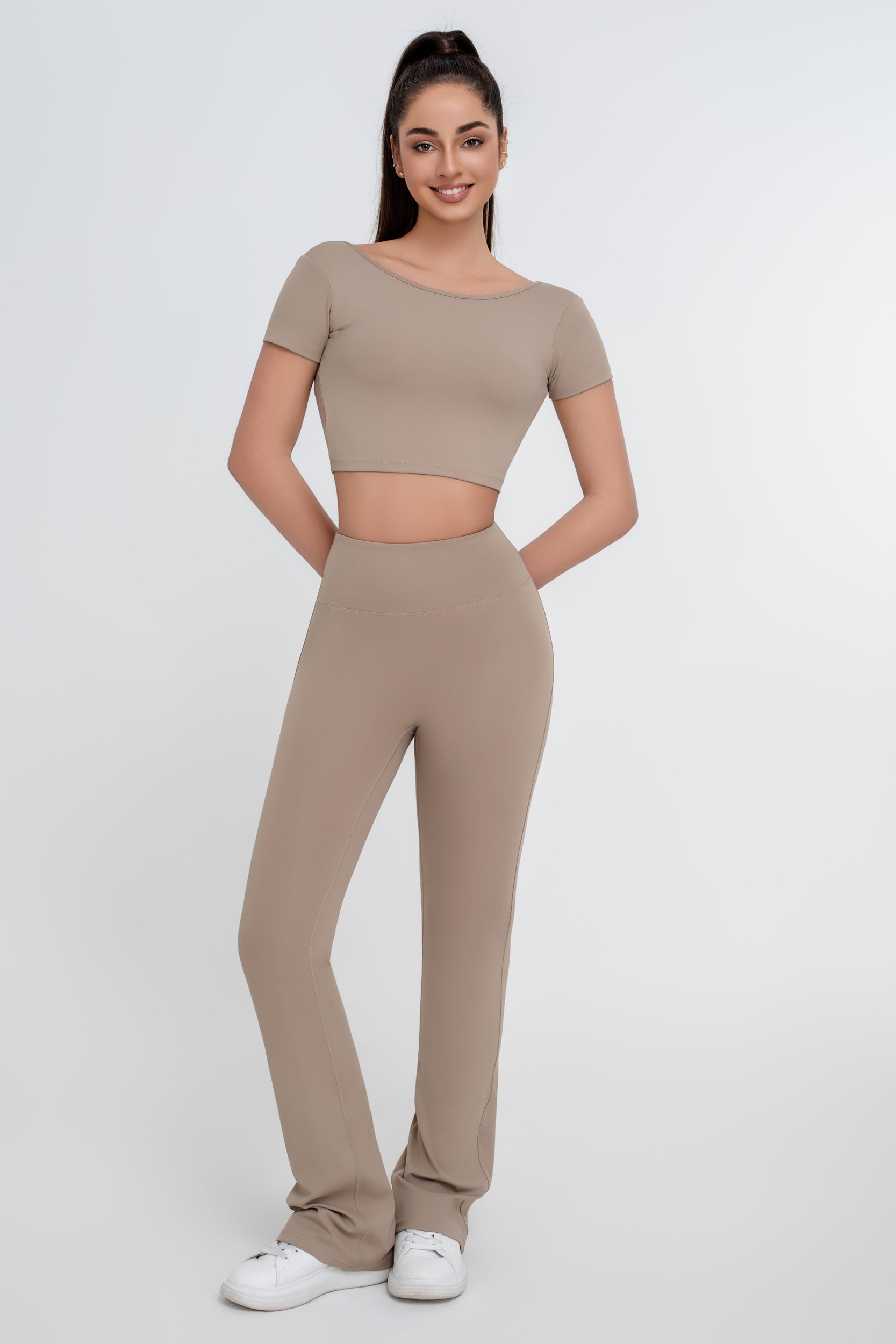 Traje ajustado con espalda cruzada para mujer - Jeleey