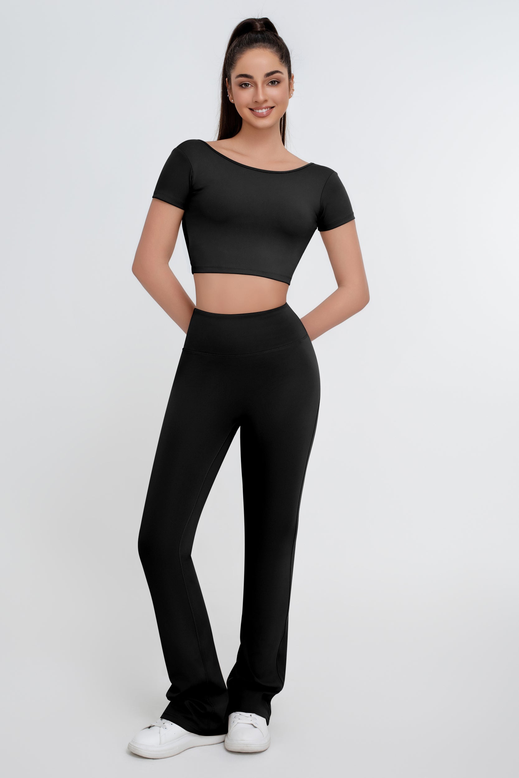 Traje ajustado con espalda cruzada para mujer - Jeleey