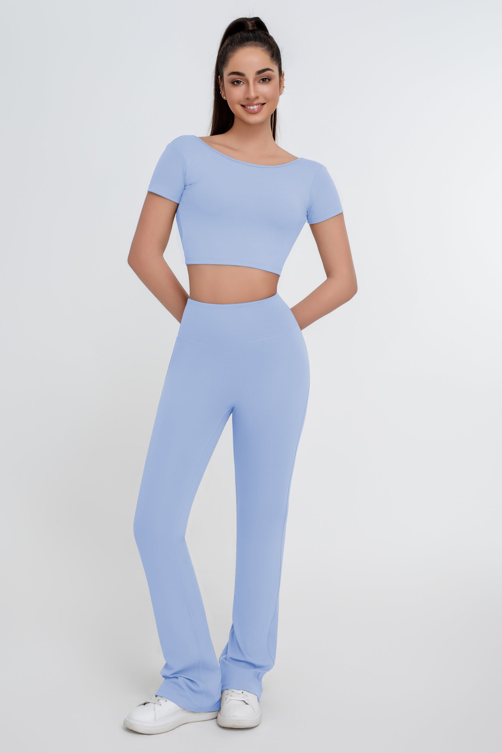 Traje ajustado con espalda cruzada para mujer - Jeleey