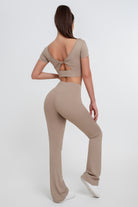 Traje ajustado con espalda cruzada para mujer - Jeleey