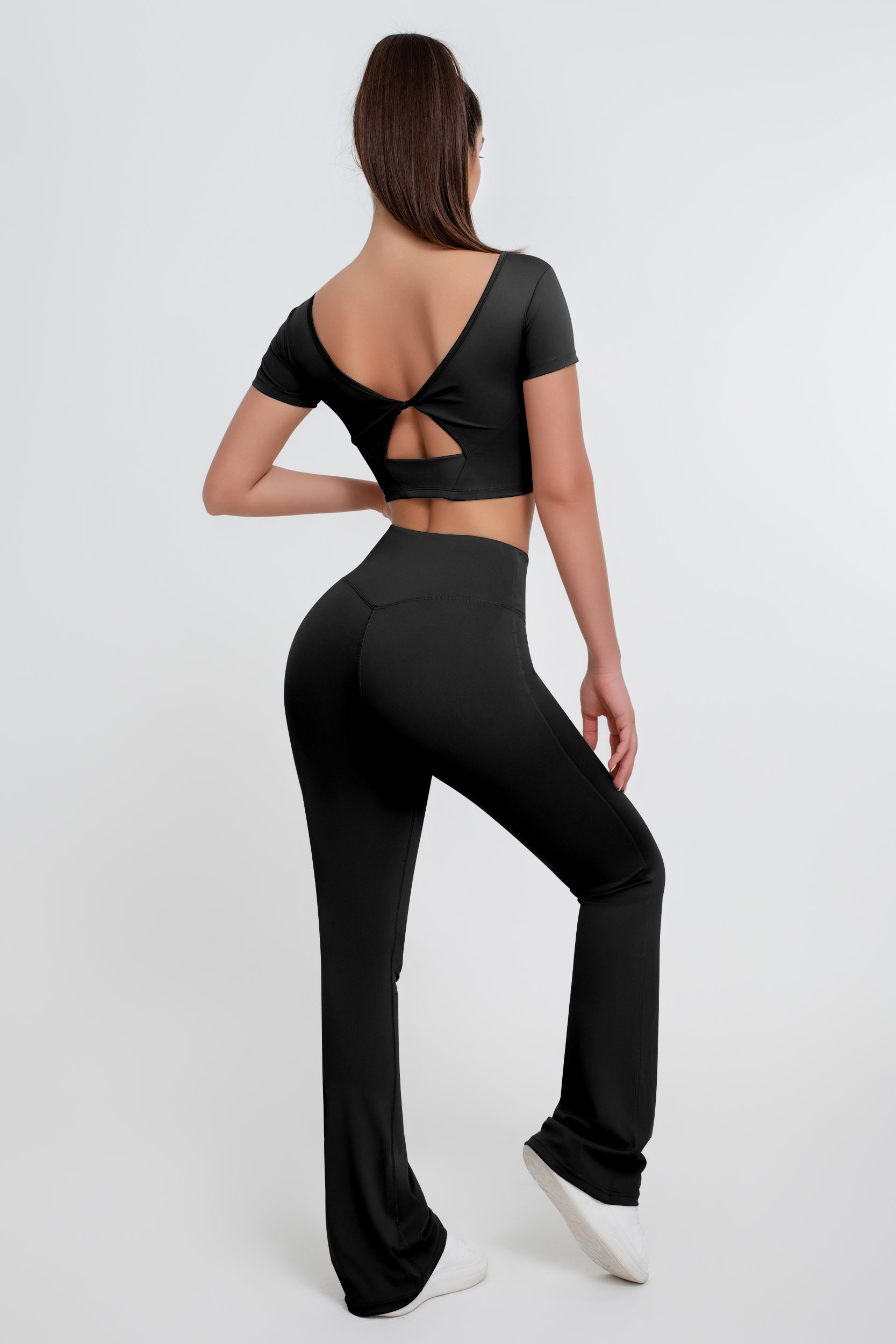 Traje ajustado con espalda cruzada para mujer - Jeleey