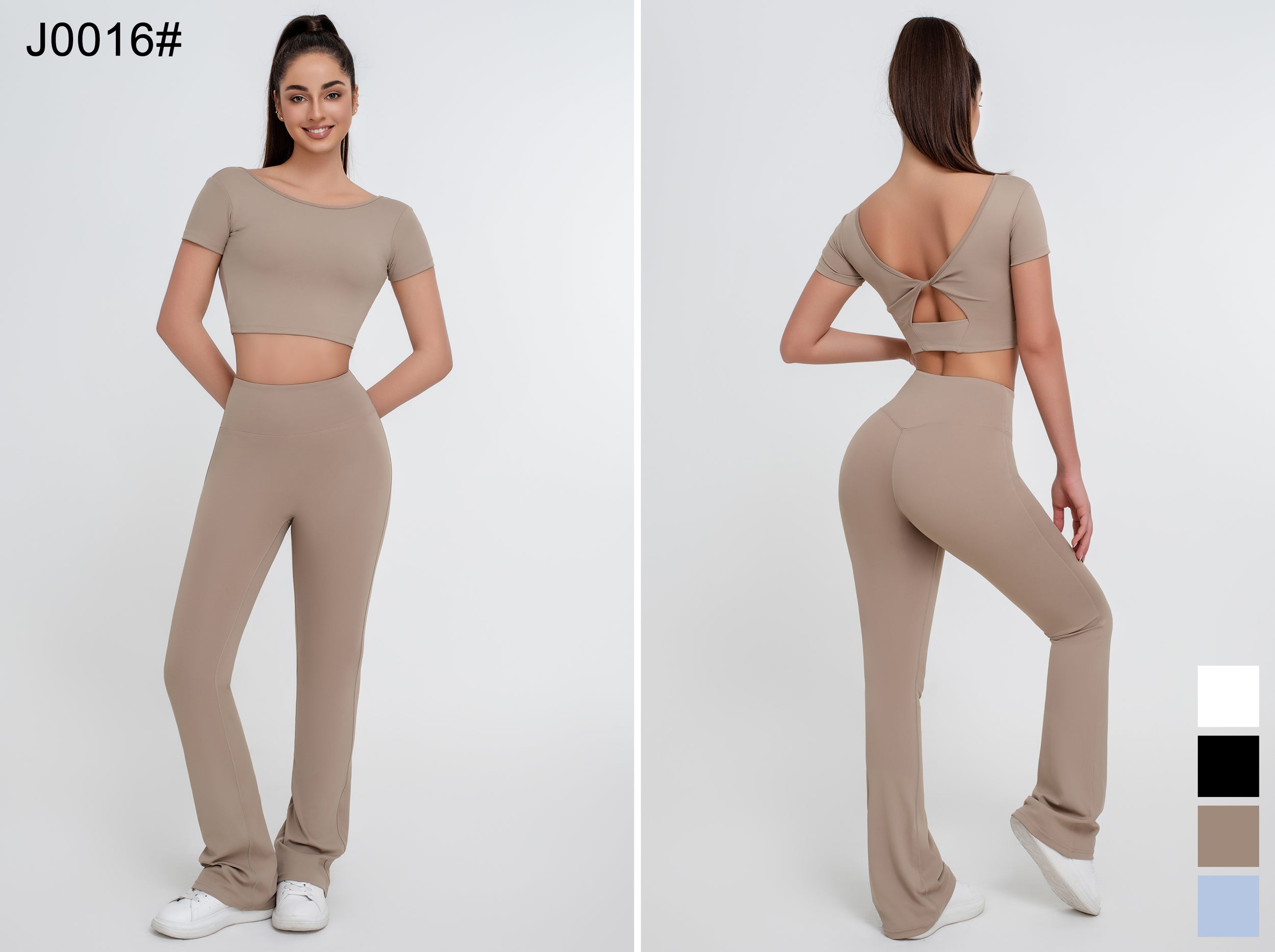 Traje ajustado con espalda cruzada para mujer - Jeleey