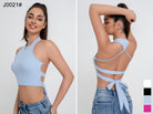 Beauty Back Lace Up Yoga Vest Chaleco deportivo todo en uno para mujer Entrenamiento Pilates Fitness Ropa - Jeleey