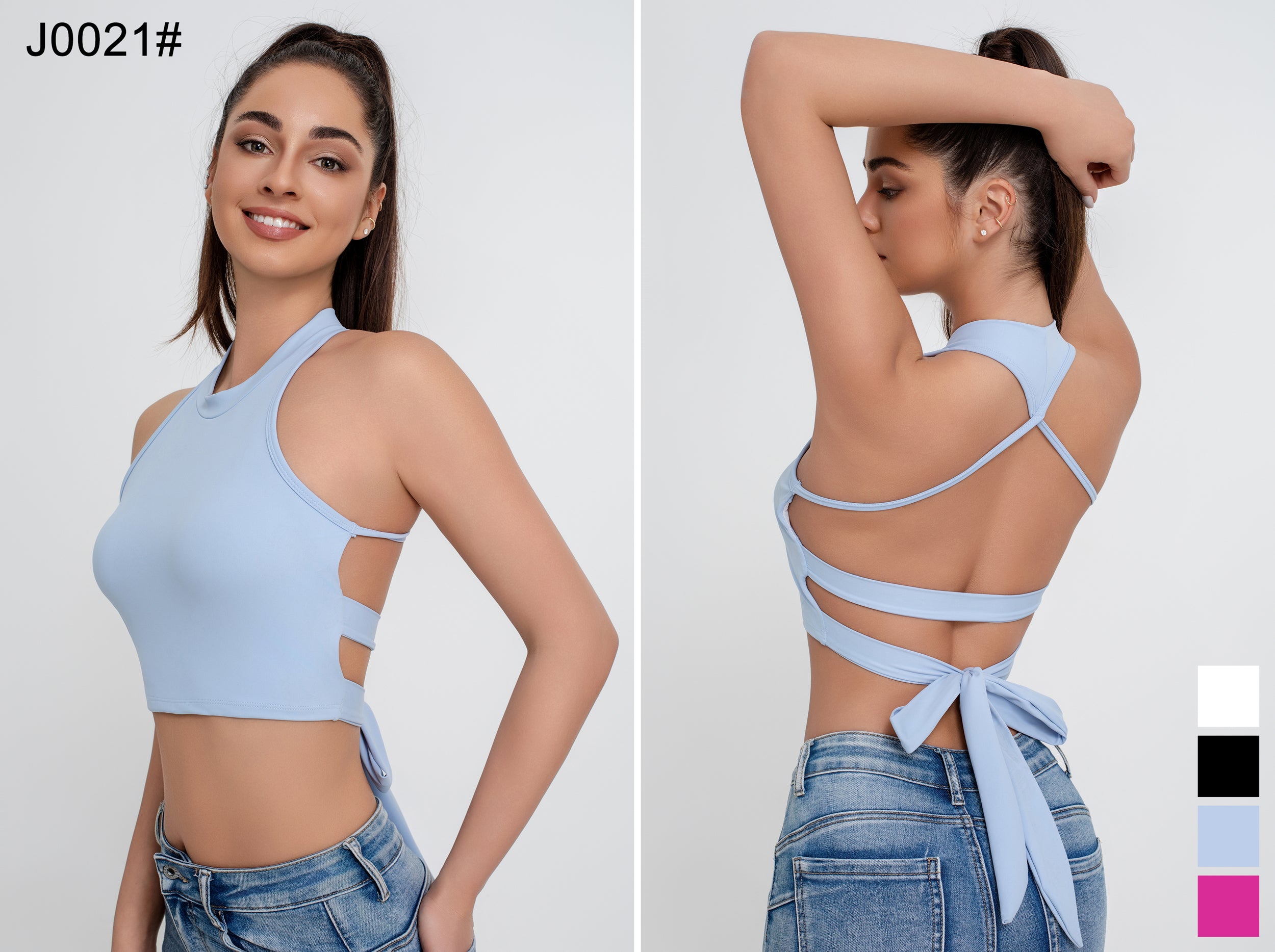 Beauty Back Lace Up Yoga Vest Chaleco deportivo todo en uno para mujer Entrenamiento Pilates Fitness Ropa - Jeleey