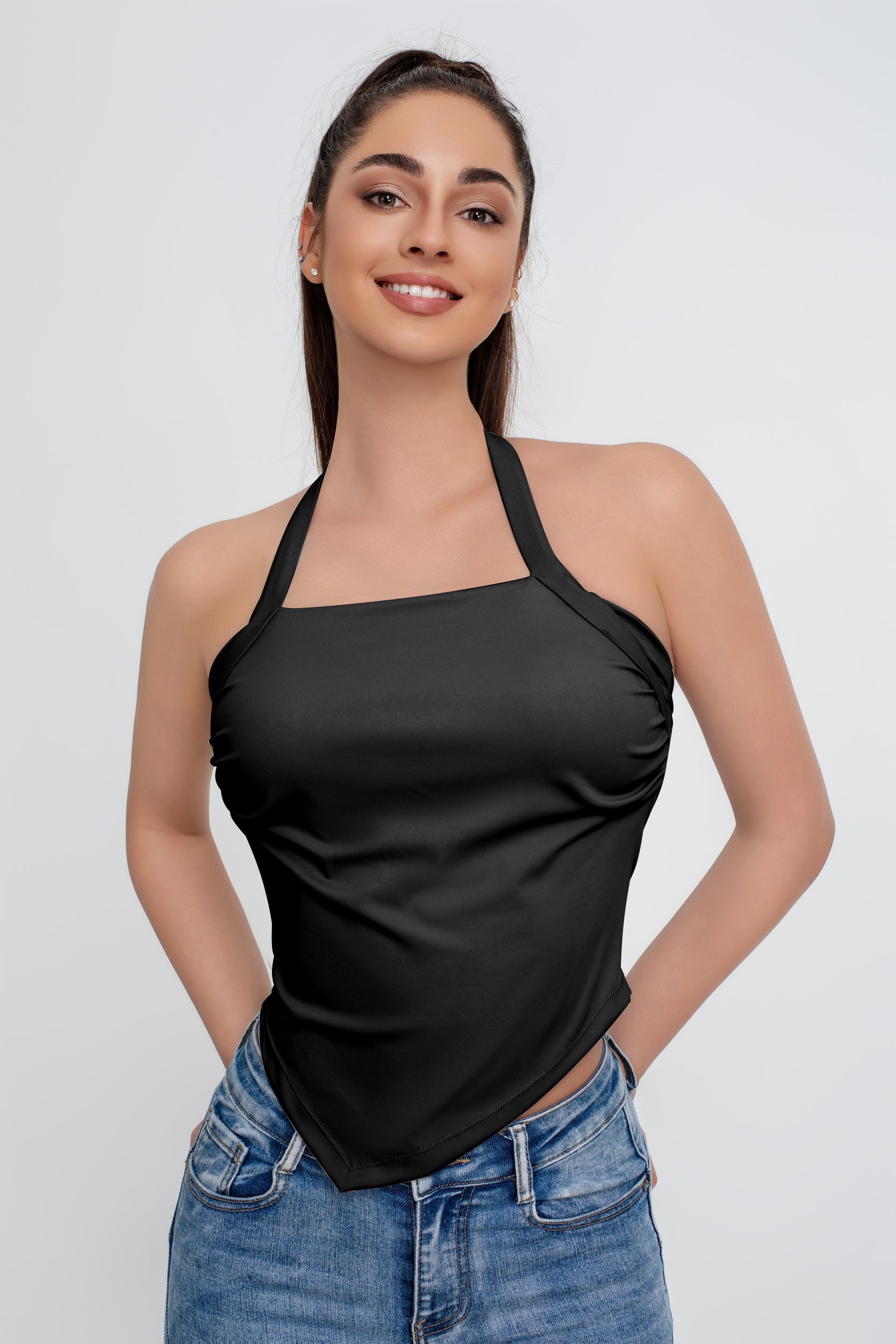 Camisola deportiva, espalda bonita, tirantes finos, ropa de abrigo de yoga fitness sin mangas de secado rápido - Jeleey