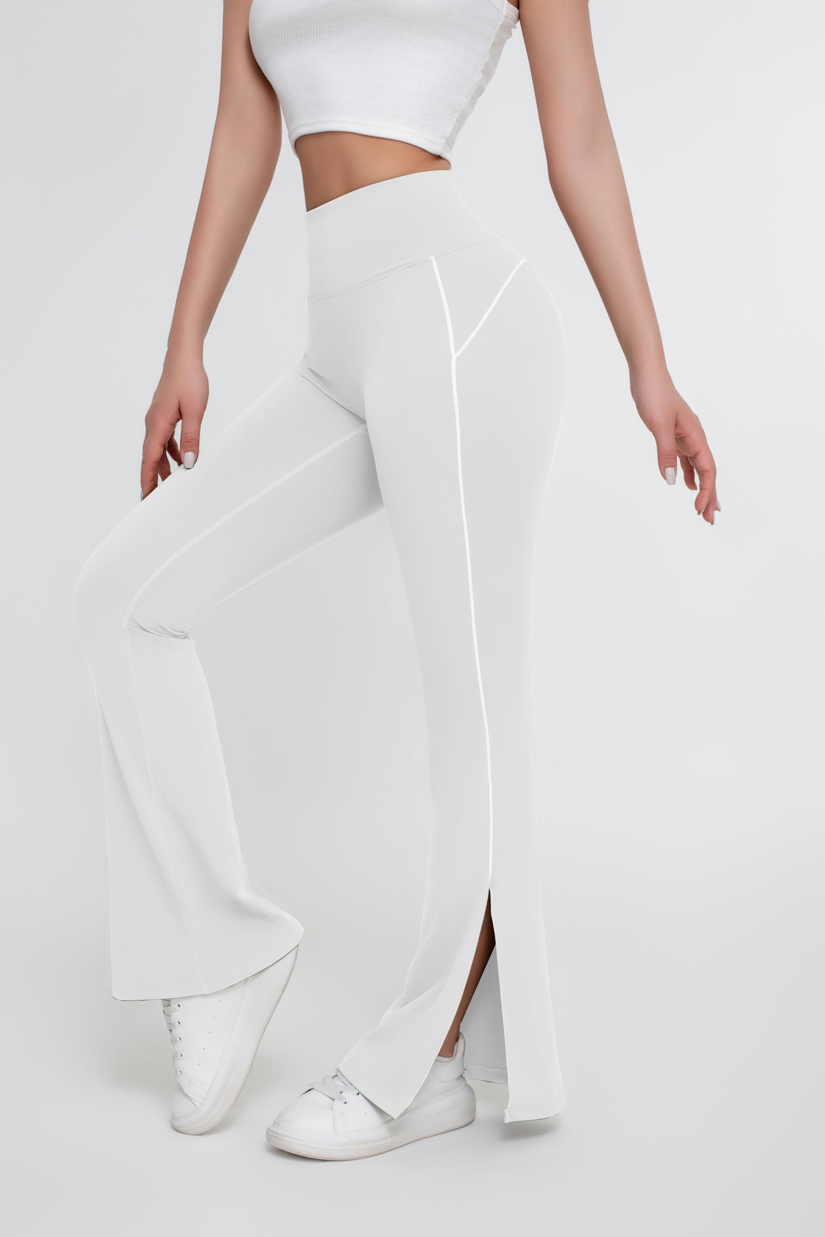 Pantalones ajustados de color liso para mujer - Jeleey