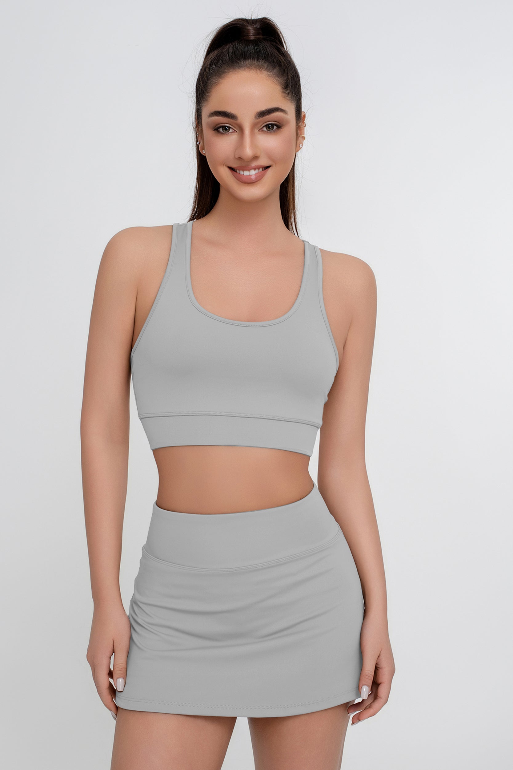 Traje de yoga deportivo de alta elasticidad de color sólido para mujer - Jeleey