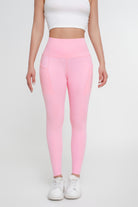 Pantalones de yoga de elevación a tope, alto bolsillo lateral elástico que adelgaza los pantalones deportivos de cintura alta - Jeleey