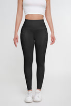 Pantalones de yoga de elevación a tope, alto bolsillo lateral elástico que adelgaza los pantalones deportivos de cintura alta - Jeleey