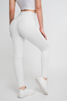 Pantalones de yoga de elevación a tope, alto bolsillo lateral elástico que adelgaza los pantalones deportivos de cintura alta - Jeleey