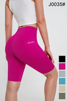 Leggings elásticos de color liso que realzan la cadera para mujer - Jeleey