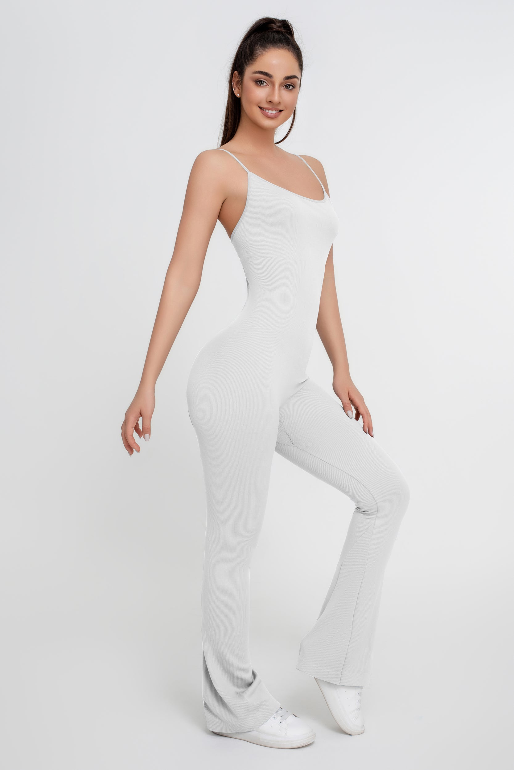 Mono de yoga de color liso para mujer - Jeleey