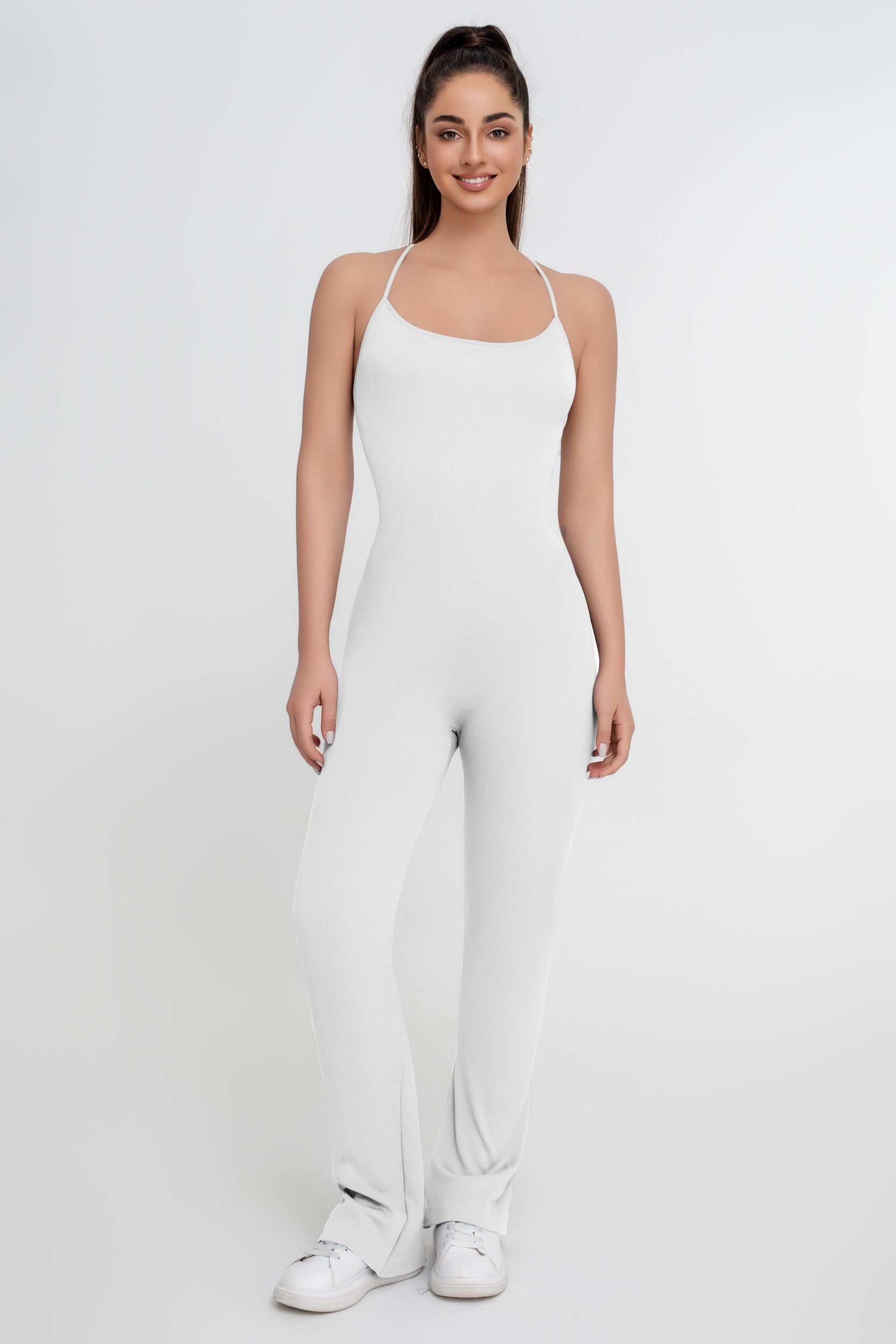 Mono de yoga de color liso para mujer - Jeleey