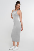 Vestido ajustado de color liso con tirantes de longitud media para mujer - Jeleey