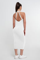 Vestido ajustado de color liso con tirantes de longitud media para mujer - Jeleey
