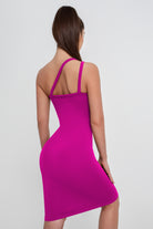 Vestido ajustado de color liso con tirantes de longitud media para mujer con espalda hermosa - Jeleey